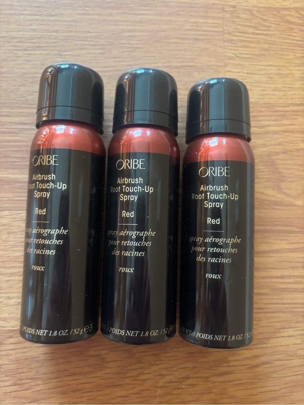 Oribe Airbrush Root Touch-Up Spray — Red set of 3. Brand new/never opened.